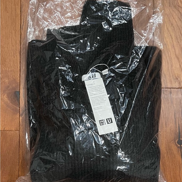 UNIQLO U x LEMAIRE Premium Lambswool Ribbed Crew Neck Sweater Dark Gray Size L - Picture 6 of 6